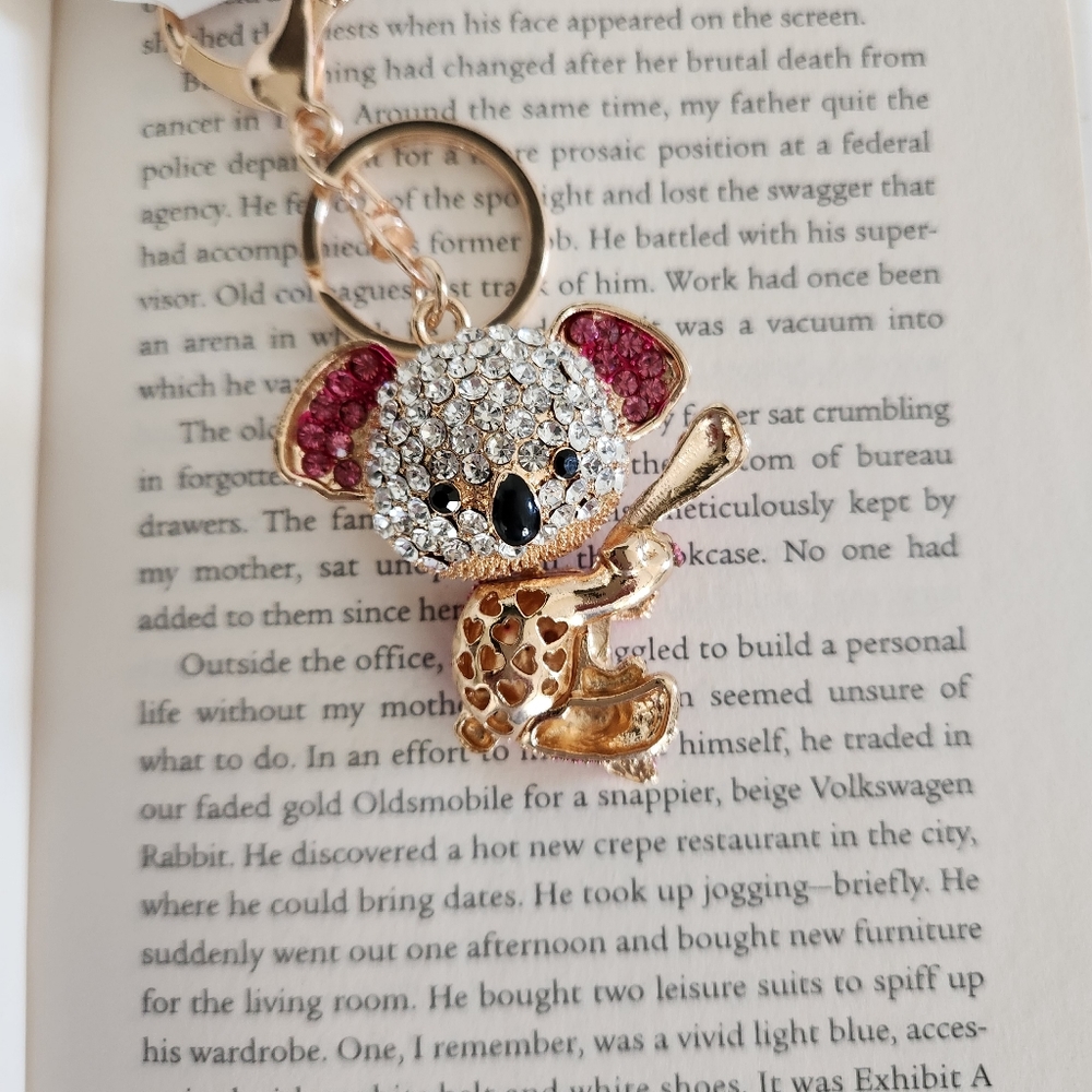 Pink Rhinestone Koala Bear Bobble Head Bag Charm & Keychain — NEW - Picture 5 of 7